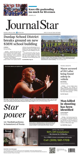 Cover of Journal Star (Peoria)