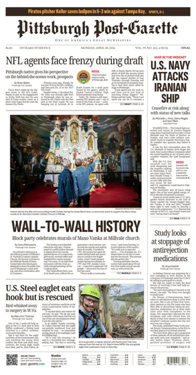 Cover of Pittsburgh Post-Gazette