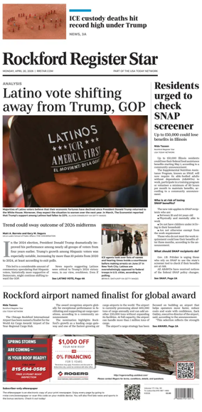 Cover of Rockford Register Star