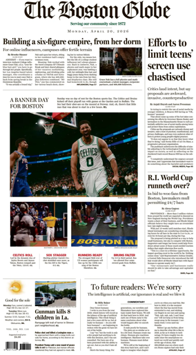 Cover of The Boston Globe