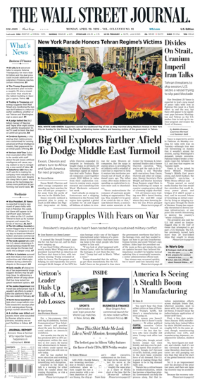 Cover of The Wall Street Journal