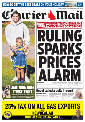Cover of The Courier-Mail