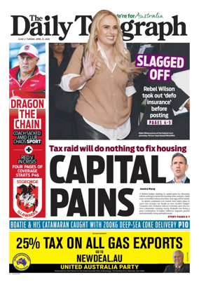 Cover of The Daily Telegraph (Sydney)