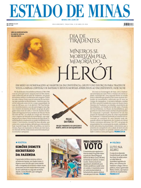 Cover of Estado de Minas (Brazil)