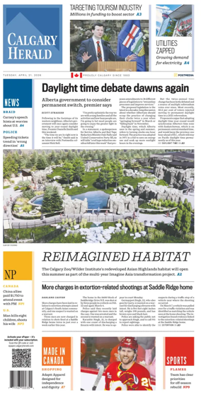 Cover of Calgary Herald