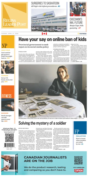 Cover of Regina Leader-Post