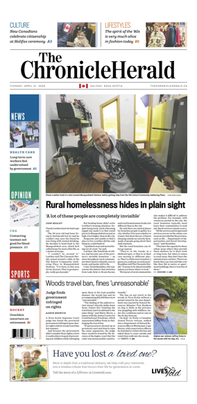 Cover of The Chronicle Herald (Provincial)