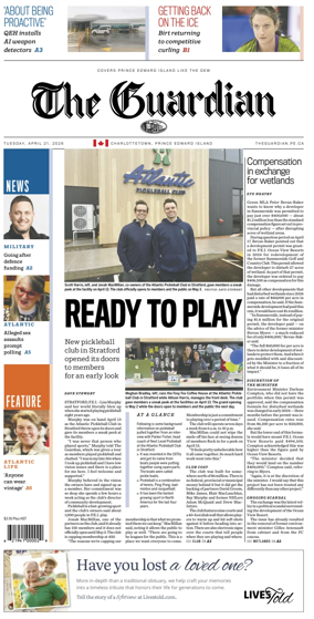 Cover of The Guardian (Charlottetown)