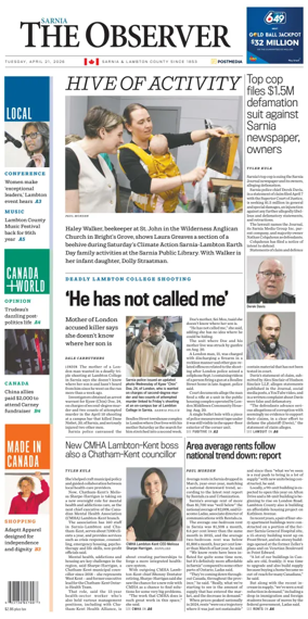 Cover of The Observer (Sarnia)
