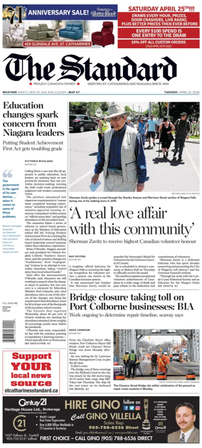 Cover of The Standard (St. Catharines)