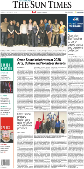 Cover of The Sun Times (Owen Sound)