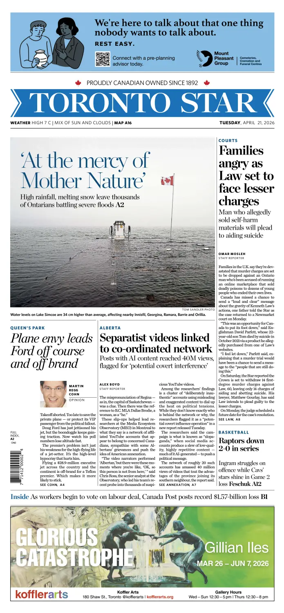 Cover of Toronto Star