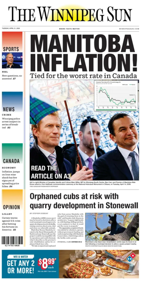 Cover of Winnipeg Sun