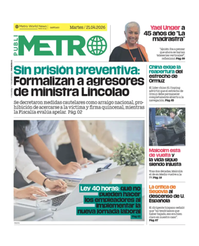 Cover of Publimetro Chile