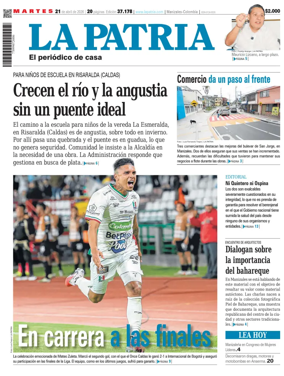 Cover of La Patria (Colombia)