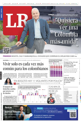 Cover of La Republica (Colombia)