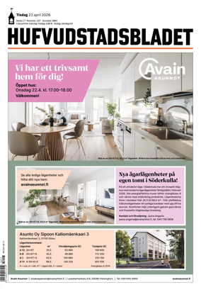 Cover of Hufvudstadsbladet