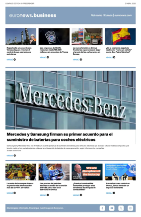 Cover of Euronews Business (Spanish) Compiled Edition