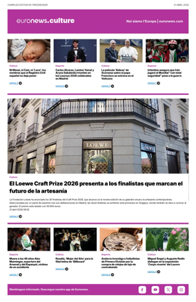 Cover of Euronews Culture and Sport (Spanish) Compiled Edition