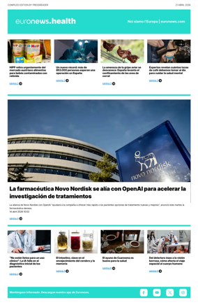 Cover of Euronews Health (Spanish) Compiled Edition