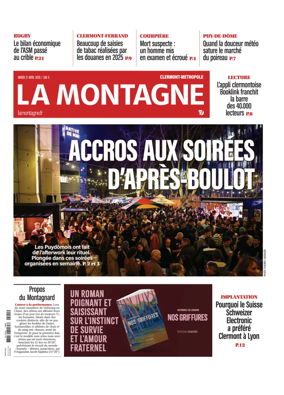Cover of La Montagne (Clermont-Metropole)