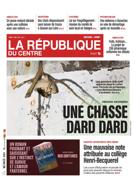 Cover of La Republique du Centre (Orleans - Loiret))
