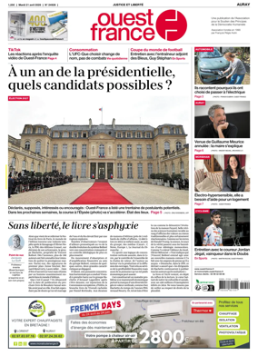 Cover of Ouest France (Auray)