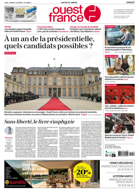 Cover of Ouest France (Cholet)