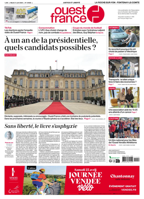 Cover of Ouest France (La Roche-sur-Yon - Fontenay-le-Comte)