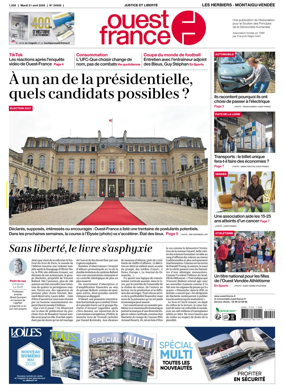 Cover of Ouest France (Les Herbiers / Montaigu)