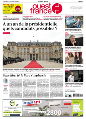 Cover of Ouest France (Lorient)
