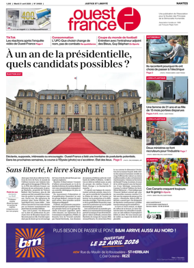 Cover of Ouest France (Nantes)
