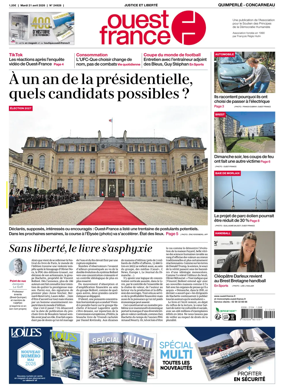 Cover of Ouest-France (Quimperle Concarneau)