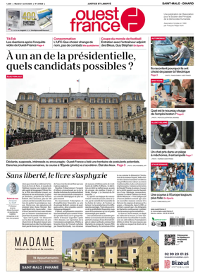 Cover of Ouest France (Saint-Malo)
