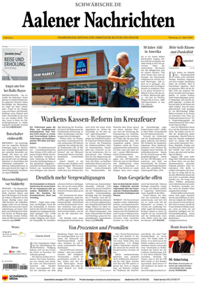 Cover of Aalener Nachrichten