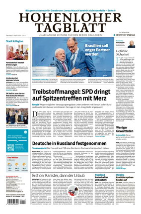 Cover of Hohenloher Tagblatt