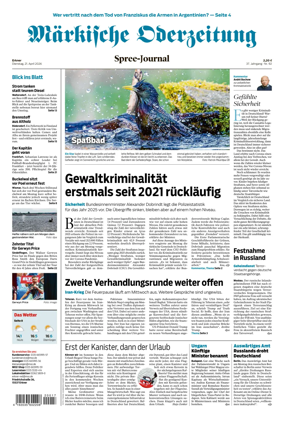 Cover of Markische Oderzeitung Erkner