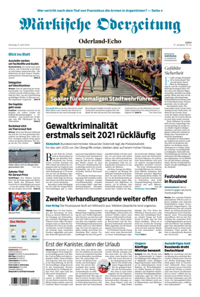 Cover of Markische Oderzeitung Oderland-Echo