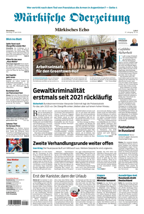 Cover of Markische Oderzeitung Strausberg