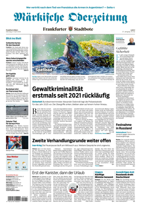 Cover of Markische Oderzeitung Frankfurt (Oder)