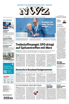 Cover of NWZ – Neue Wurttembergische Zeitung