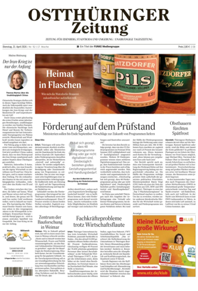 Cover of Ostthuringer Zeitung (Saale-Holzland-Kreis)