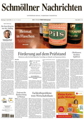 Cover of Ostthuringer Zeitung (Schmolln)