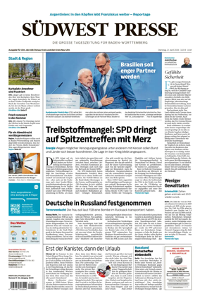Cover of Sudwest Presse