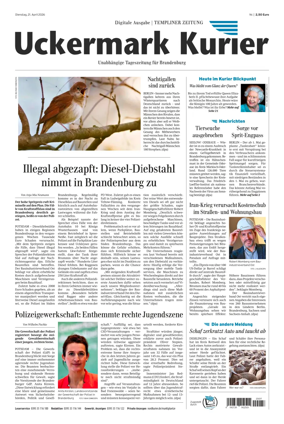 Cover of Templiner Zeitung