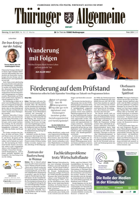 Cover of Thuringer Allgemeine (Erfurt)