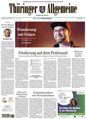 Cover of Thuringer Allgemeine (Weimar)