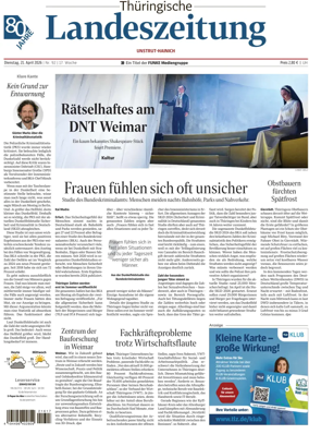 Cover of Thuringische Landeszeitung (Unstrut-Hainich-Kreis)