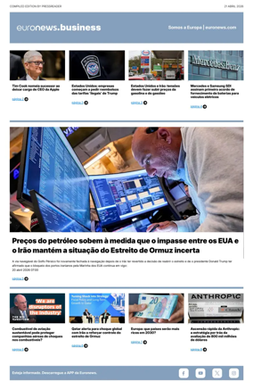 Cover of Euronews Business (Portuguese)