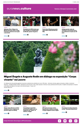 Cover of Euronews Culture and Sport (Portuguese)